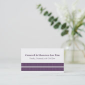 シンプルストライプお洒落Business Card, Purple 名刺 (スタンド正面)