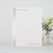 シンプルストライプのスタイリッシュフェイク銀エレガント2 レターヘッド (スタンド正面)