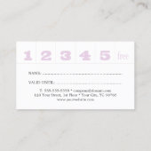 シンプルストライプエレガント美しいサロンロイヤリティカード ロイヤリティカード (裏面)