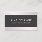 シンプルストライプエレガント美しいサロンロイヤリティカード ロイヤリティカード (正面)