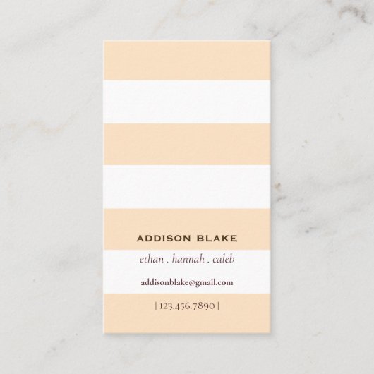 シンプルストライプクラシックミニマリスト 名刺 (正面)