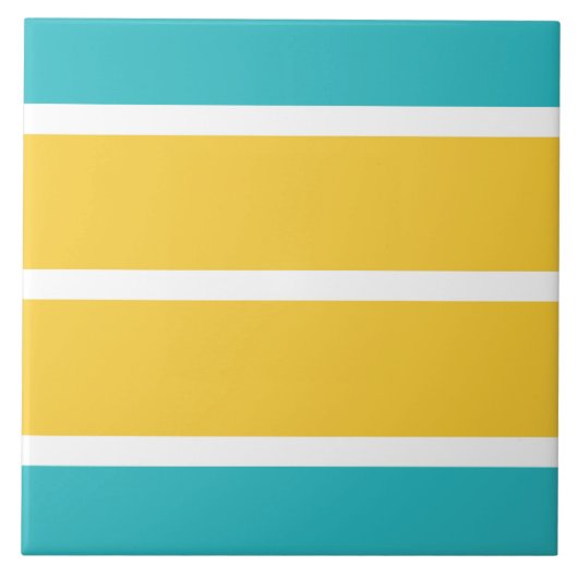 シンプルストライプターコイズ タイル (正面)