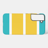 シンプルストライプターコイズ SAMSUNG GALAXYケース (裏面横)
