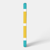 シンプルストライプターコイズ SAMSUNG GALAXYケース (左側面)