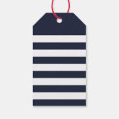 シンプルストライプラベル/ネイビー ギフトタグ (裏面)