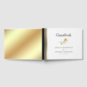 シンプルストライプ花 ゲストブック (全面)