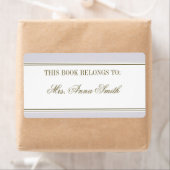 シンプルストライプ蔵書票 ラベル (インサイチュ)