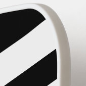 シンプルストライプ、任意の色、モノグラムカスタム名 ピックルボールラケット (左詳細)