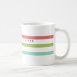 シンプルストライプMug コーヒーマグカップ<br><div class="desc">このマエレガントグはシンプルストライプモダン、名カスタマイズ前で表すことができます。あなたの素晴らし人生のコーヒーや紅茶の恋人のための贈り物を作る。</div>