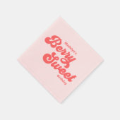 シンプルストロベリーベリースイーツ誕生日サマー スタンダードカクテルナプキン (角)