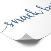 シンプルスナックバー |ほこりっぽい青イベント記号 ポスター (角)