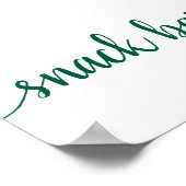 シンプルスナックバー | ハンターグリーンAnyイベント標識 ポスター (角)