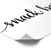 シンプルスナックバー |ブラックスクリプト任意のイベント記号 ポスター (角)