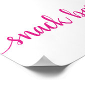 シンプルスナックバー |ホットピンク任意のイベント記号 ポスター (角)