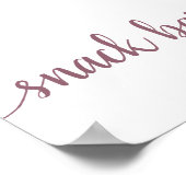 シンプルスナックバー |メイブピンク任意のイベント記号 ポスター (角)