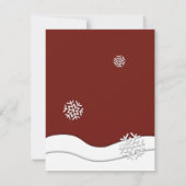 シンプルスノークリスマスツリーウィンターホリデーパーティー 招待状 (裏面)