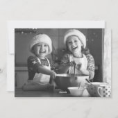 シンプルスノークリスマスハウスフォトクリスマスカード シーズンカード (裏面)