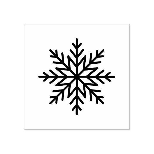 シンプルスノーフレークウッドアートスタンプ ラバースタンプ (インプリント)