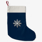 シンプルスノーフレーククリスマスストッキング スモールクリスマスストッキング (正面)