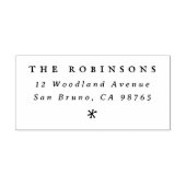 シンプルスノーフレークヴィンテージクリスマス差出人住所 セルフインキングスタンプ (デザイン)