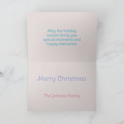 シンプルスノーフレーク シーズンカード (内部)