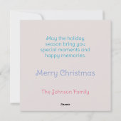 シンプルスノーフレーク シーズンカード (裏面)