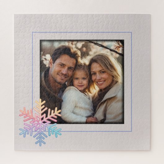 シンプルスノーフレーク ジグソーパズル (縦)