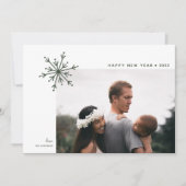 シンプルスノーフレーク・ジャパンディの新年写真 シーズンカード (正面)