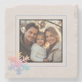 シンプルスノーフレーク ストーンコースター