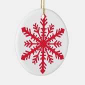 シンプルスノーフレーク セラミックオーナメント (右)