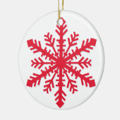 シンプルスノーフレーク セラミックオーナメント (左)