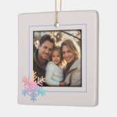 シンプルスノーフレーク セラミックオーナメント (左)