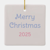 シンプルスノーフレーク セラミックオーナメント (裏面)