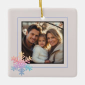 シンプルスノーフレーク セラミックオーナメント (正面)