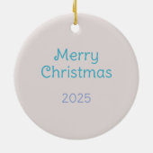 シンプルスノーフレーク セラミックオーナメント (裏面)