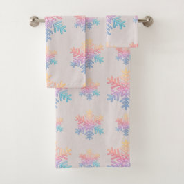 シンプルスノーフレーク バスタオルセット