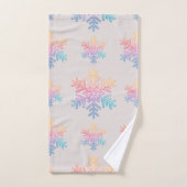 シンプルスノーフレーク バスタオルセット (ハンドタオル)