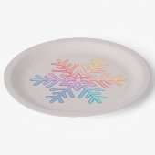 シンプルスノーフレーク ペーパープレート (アングル)