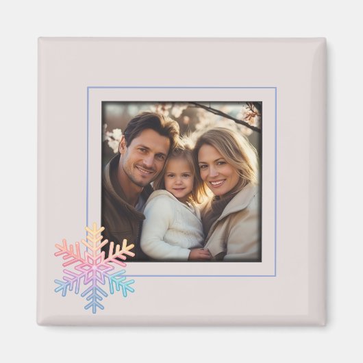 シンプルスノーフレーク マグネット (正面)