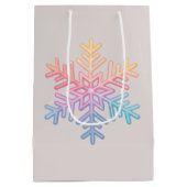 シンプルスノーフレーク ミディアムペーパーバッグ (裏面)