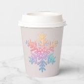 シンプルスノーフレーク 紙コップ (裏面)