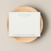 シンプルスパーソナライズされたクリプト文房具ネイビー&アイボリー ノートカード