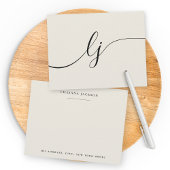 シンプルスパーソナライズされたト文具モノグラム ノートカード