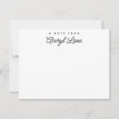 シンプルスパーソナライズされたト文房具モダン白 ノートカード (正面)