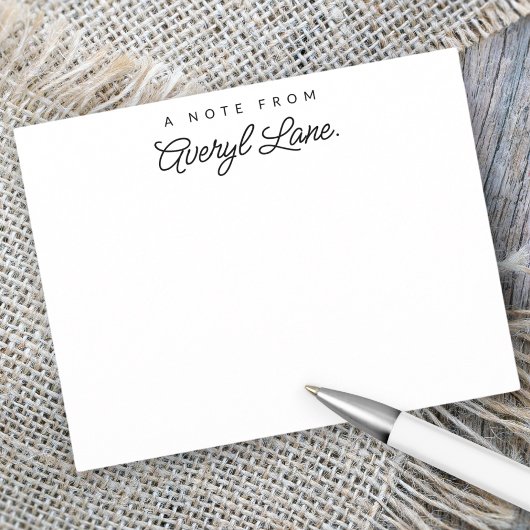 シンプルスパーソナライズされたト文房具モダン白 ノートカード