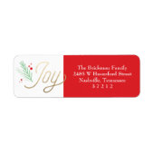 シンプルスフェイクプリグフォイルクリスマス ラベル (正面)