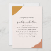 シンプルスプラッシュスパイス写真卒業パーティー 招待状 (裏面)