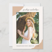 シンプルスプラッシュニュートラル写真卒業パーティー 招待状 (正面)