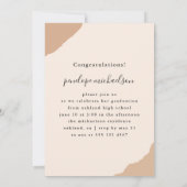 シンプルスプラッシュニュートラル写真卒業パーティー 招待状 (裏面)