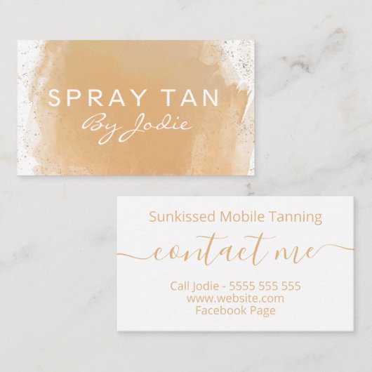 シンプルスプレータン 名刺 (正面/裏面)